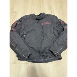 Men's Vintage Harley Davidson Sz Medium Tribal Skull Rising Jacket W/ Pad Slots